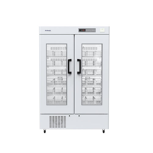 Refrigerador de banco de sangre - BBR-4V series - Biobase - armario / con 2 puertas / con puerta de cristal