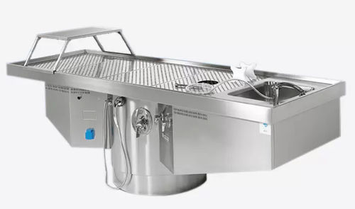 Mesa de autopsia de medicina legal - EG series - Angelantoni Life Science - de acero inoxidable / con fregadero