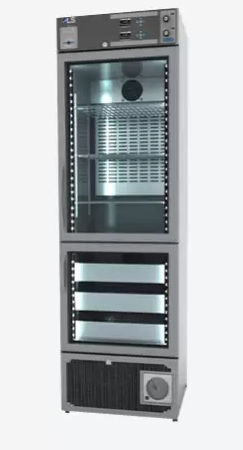Refrigerador de laboratorio - X-Cold 300/2TN-TS - Angelantoni Life Science - de tipo armario / con 2 puertas / con puerta de cristal