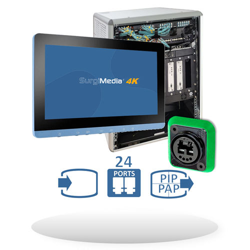 Sistema de vídeo para sala de operaciones 4K - DistriVIEW 4K IP-24 - SURGIMEDIA / ISIS - 720p / 1080p
