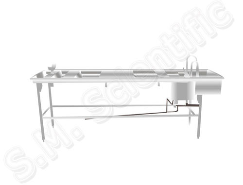 Mesa de autopsia de medicina legal - SMI-235 - S.M. Scientific Instruments - de laboratorio de histopatología / de disección / de lavado de cadáveres