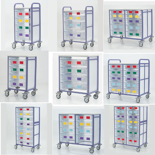 Carro para transporte - Medstor GmbH - con canasta / modular / estructura abierta