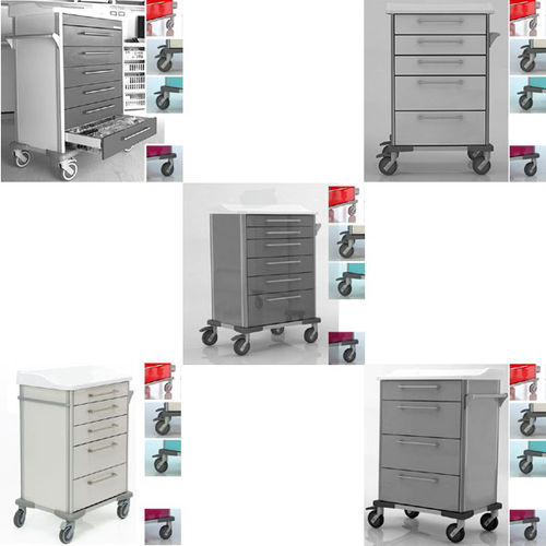 Carro de uso general - Medstor GmbH - de almacenamiento / multifunción / con cajón
