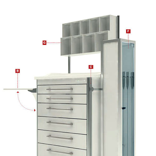 Carro para endoscopia - Medstor GmbH - para transporte / multifunción / con cajón