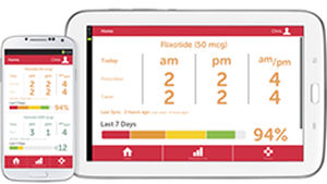 Aplicación para iOS de control de pacientes asmáticos - Smartinhaler App™ - Adherium - médica