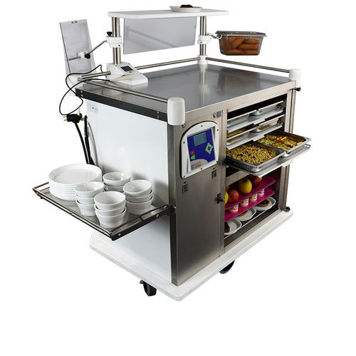 Carro médico - RESTISELF - ELECTRO CALORIQUE Groupe - para comidas / de distribución de bandejas / de acero inoxidable