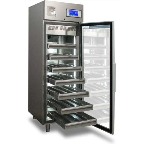 Refrigerador de banco de sangre - TC 560-G - tritec - de tipo armario / con 1 puerta / con puerta de cristal
