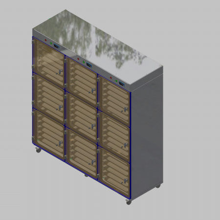 Armario de laboratorio - 51510 - Inertec - con estante / con puerta / con cajón