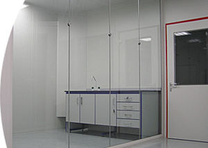 Estructura de muros para sala blanca - ClearSphere - modular / con mampara de vidrio