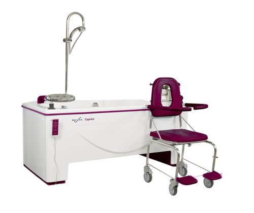 Bañera terapéutica eléctrica - CAPRICE - FRANCE REVAL - ajustable en altura / con asiento de baño