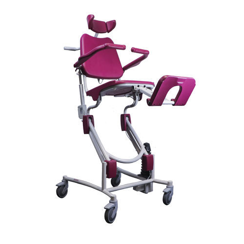 Silla de ducha con reposabrazos - SOFLEX - FRANCE REVAL - con ruedas / con reposapiés / con apertura higiénica