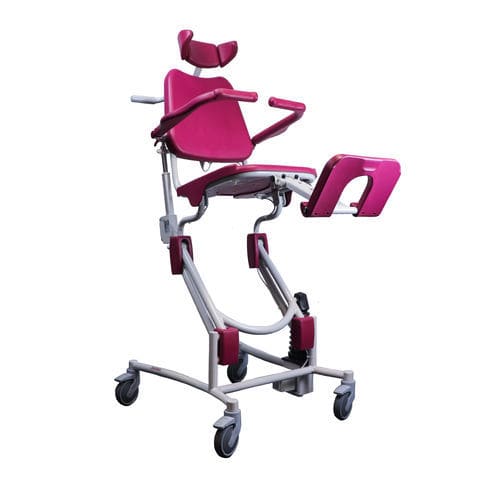 Silla de ducha con reposabrazos - SOFLEX   - FRANCE REVAL - con ruedas / con reposapiés / con apertura higiénica