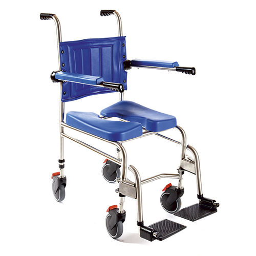 Silla de ducha con reposabrazos - Options  - Care & Independence - portátil / con reposapiés / con apertura higiénica