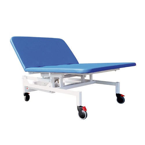Mesa de reconocimiento manual - Care & Independence - de altura variable / con respaldo regulable / con ruedas