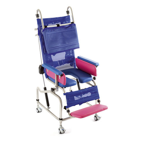 Silla de ducha con respaldo alto - 981/IN - Care & Independence - con reposabrazos / portátil / con reposapiés