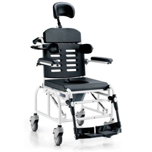 Silla de ducha con reposabrazos - LY-158 WHALE - Comfort Orthopedic - con ruedas / con reposapiés / con apertura higiénica