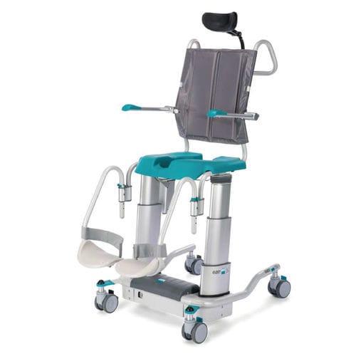 Silla de ducha con respaldo alto - EASY SoftBack - Direct Healthcare Group - con reposabrazos / con ruedas / con reposapiés