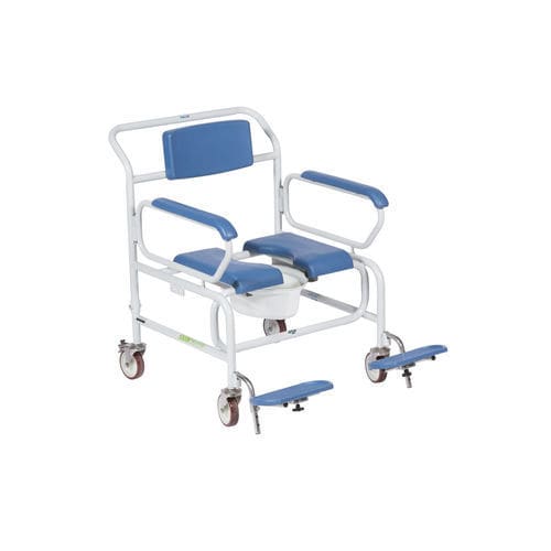 Silla de ducha con reposabrazos - XXL Wheeled - Direct Healthcare Group - portátil / con respaldo / bariátrica