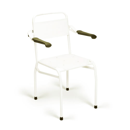 Silla de ducha con reposabrazos - LI2139. series - Direct Healthcare Group - con respaldo / ergonómica / de plástico