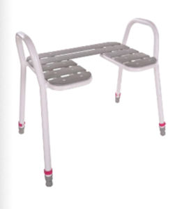 Asiento de ducha con reposabrazos - 310123 - HMN - de altura variable / apilable