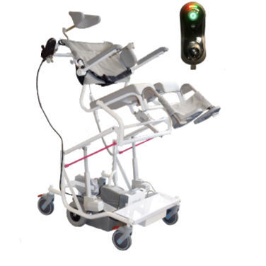 Silla de ducha con reposabrazos - 310809 - HMN - con ruedas / con reposapiés / con apertura higiénica