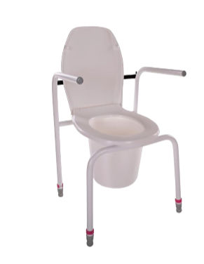 Elevador para inodoro con reposabrazos - 610012 - HMN - con tapa