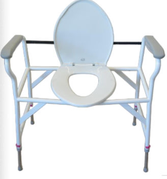 Elevador para inodoro con reposabrazos - 610016 - HMN - de altura regulable / bariátrico / con tapa
