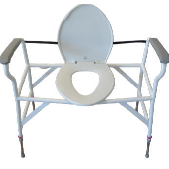 Elevador para inodoro con reposabrazos - 640017 - HMN - de altura regulable / bariátrico / con tapa