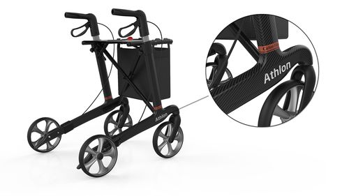 Andador con ruedas con 4 ruedas - Athlon - Rehasense Europe - con asiento / de altura regulable / plegable