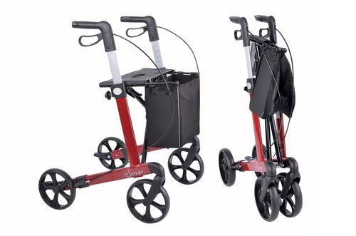 Andador con ruedas con 4 ruedas - Server - Rehasense Europe - con canasta / con asiento / de altura regulable