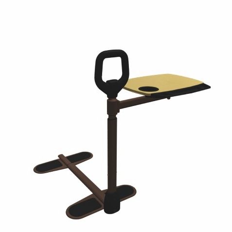 Mesa de altura regulable - TRAY 2050 - Rehastage - de comedor / rectangular / con ruedas