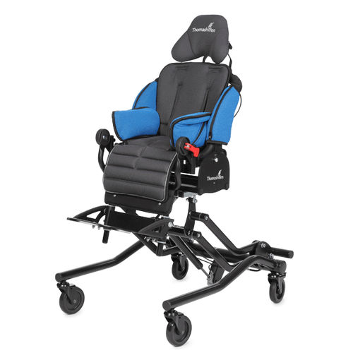 Carrito con reposacabezas flexible - EASyS Modular S   - Thomashilfen - para niños con discapacidad / plegable / con respaldo regulable