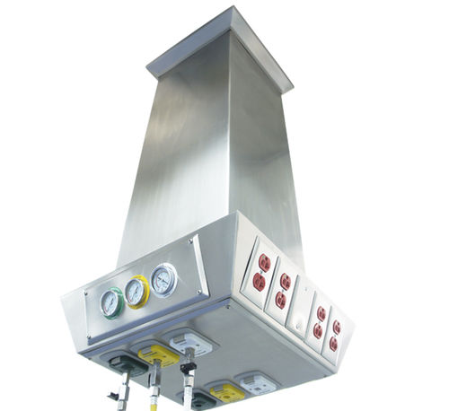 Columna de suministro de techo - Arigmed - para cuidados intensivos / de brazo simple / fijo