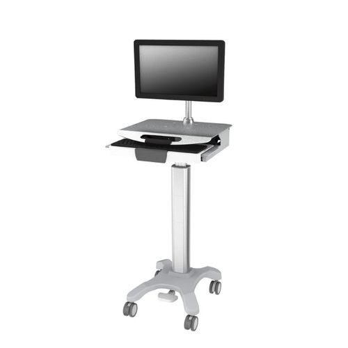 Carro informático para tablet PC - BAA-001 - Rollsys - para panel PC / de altura variable / con cajón