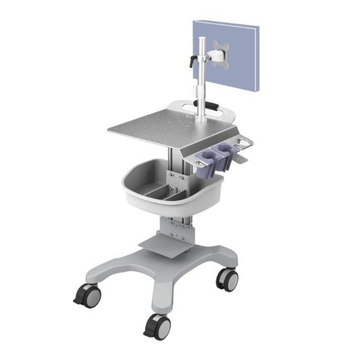 Carro para ecógrafo - UC-UF-760AG - Rollsys - médico / de aluminio anodizado / con compartimentos