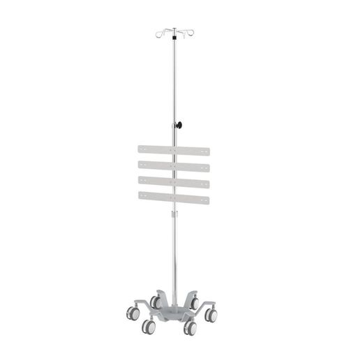 Portasueros con ruedas - IVS6-003 - Rollsys - 4 ganchos / telescópico / con soporte para bomba de infusión