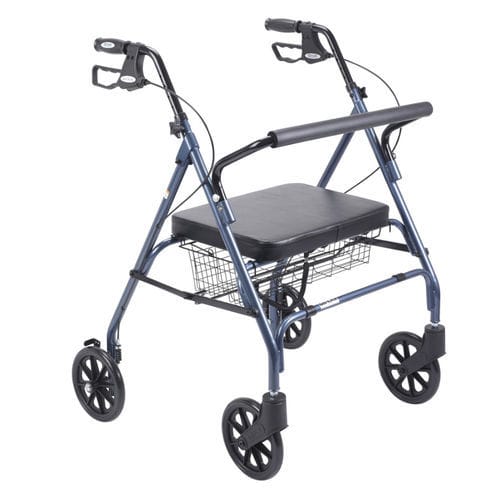 Andador con 4 ruedas - Go-Lite  - Drive DeVilbiss USA - bariátrico / marco de aluminio / con asiento