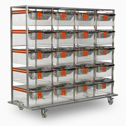 Jaula para la experimentación animal de farmacología - Tecniplast - de toxicología / para roedores / modular