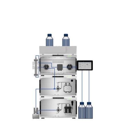 Sistema de cromatografía HPLC - AZURA Prep. 500/1000 - KNAUER - piloto / UV