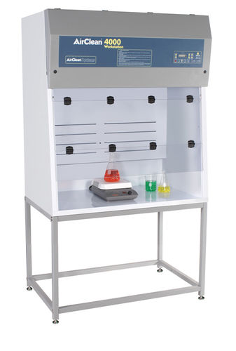 Campana de aspiración química - AirClean® 4000 Folding Sash - Airclean Systems - de laboratorio / de mesa / sin conducto