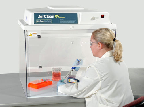 Campana para PCR - Dead Air Box - Airclean Systems - de mesa / de flujo laminar vertical / de policarbonato