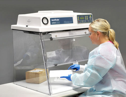 Campana de inspección - MailSafe™ - Airclean Systems - para la manipulación de correspondencia / de mesa / HEPA