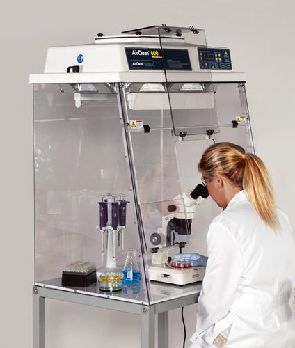 Cabina de limpieza de aspiración química - AC632TLFUVMIC, AC648TLFUVMIC - Airclean Systems - para microscopía / de laboratorio / de mesa