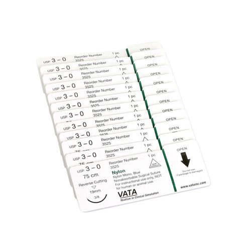 Hilo de sutura no reabsorbible - 3525 - VATA, Inc. - 3-0