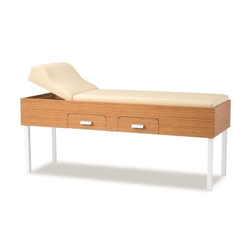 Mesa de exploración general - P-MM-005  - PROMEK - para adulto / manual / con espacio de almacenamiento