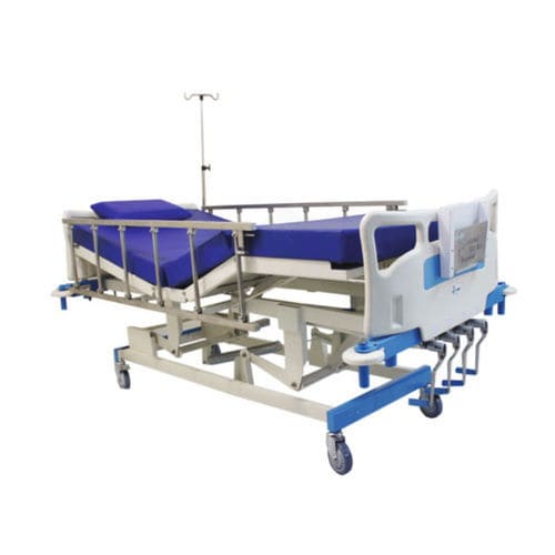 Cama para cuidados intensivos - JUPETIOR - MO – 02 - Shree Hospital Equipments - manual / de altura regulable / con ruedas