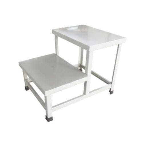 Escalón de ayuda 2 peldaños - Shree Hospital Equipments - de acero inoxidable