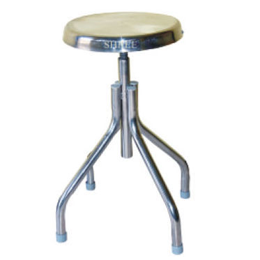 Taburete para consulta médica - 999 - Shree Hospital Equipments - cuadrado / de acero inoxidable / beis