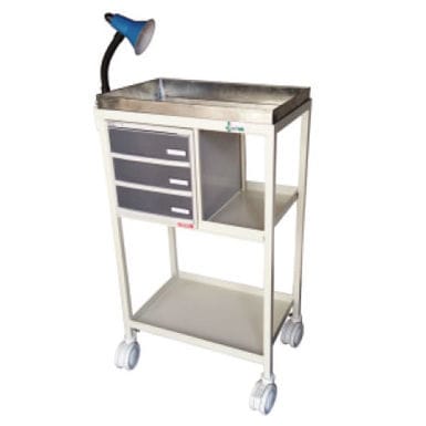 Carro médico - 99 X - Shree Hospital Equipments - de uso general / para cuidados / de acero inoxidable
