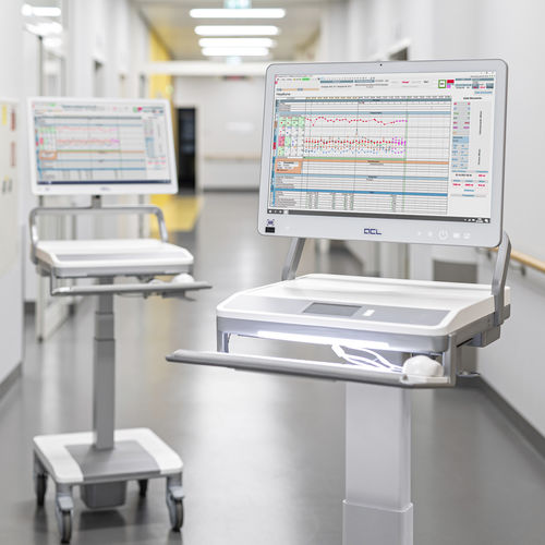 Carro informático con batería - OR-MedCart® - ACL - de altura variable